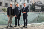 Aufsichtsratsvorsitzender Michael Lehofer, Marko Mele, Landeshauptmann Christopher Drexler (v.l.) ©      