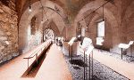Siegerprojekt im Architekturwettbewerb: Visualisierung der revitalisierten gotischen Einsäulenhalle als Ausstellungsraum. © Expedit - Studio für Architektur; Verwendung bei Quellenangabe honorarfrei Siegerprojekt im Architekturwettbewerb: Visualisierung der revitalisierten gotischen Einsäulenhalle als Ausstellungsraum.