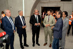 Lang, Kaiser, Drexler, Schuschnigg, Engel, Schneider bei einem Halt in der Mitte des Koralmtunnels. © Land Steiermark; bei Quellenangabe honorarfrei Lang, Kaiser, Drexler, Schuschnigg, Engel, Schneider bei einem Halt in der Mitte des Koralmtunnels.