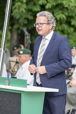 Landeshauptmann Christopher Drexler hob den hohen Stellenwert der Militärmusik Steiermark hervor. © Land Steiermark/Foto Fischer; bei Quellenangabe honorarfrei Landeshauptmann Christopher Drexler hob den hohen Stellenwert der Militärmusik Steiermark hervor.