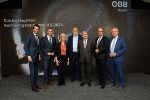 Durchschlagsfeier in Mürzzuschlag: LH-Stv. Udo Landbauer, KO Jochen Danninger, BM Leonore Gewessler, ÖBB-Chef Andreas Matthä, EU-Kommissar Johannes Hahn, LH Christopher Drexler und LH-Stv. Anton Lang. © Land Steiermark; bei Quellenangabe honorarfrei Durchschlagsfeier in Mürzzuschlag: LH-Stv. Udo Landbauer, KO Jochen Danninger, BM Leonore Gewessler, ÖBB-Chef Andreas Matthä, EU-Kommissar Johannes Hahn, LH Christopher Drexler und LH-Stv. Anton Lang.