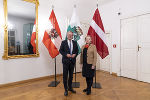 LH Christopher Drexler hieß die lettische Botschafterin Guna Japiņa in der Grazer Burg willkommen. © Land Steiermark/Robert Binder; Verwendung bei Quellenangabe honorarfrei
